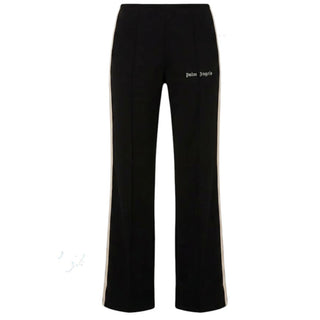 Palm Angels Pantaloni Track Neri A Gamba Larga Con Logo PWCJ031S26FAB001N
