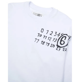 MM6 Maison Margiela Felpa girocollo in cotone con Numeric Logo M60896-MM02X