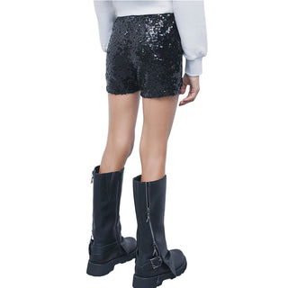 Patrizia Pepe Shorts Neri Con Paillettes 7P0088/C0242-K103 Per Bambina