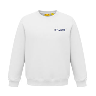 Off-White Felpa Bianca Con Stampa 44BBA001S26F004100 Per Bambini