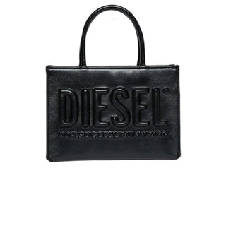 Diesel Borsa Nera In Similpelle Con Logo In Rilievo J02529-P8073-T8013