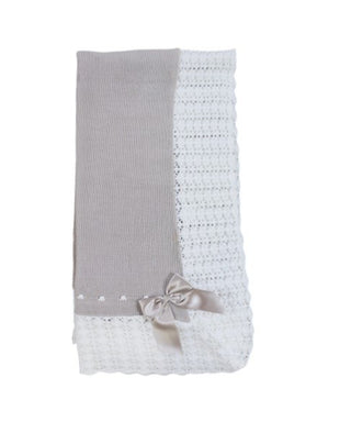 Baby Fashion Blanket WITH WORKED EDGE AND BOW 501.10