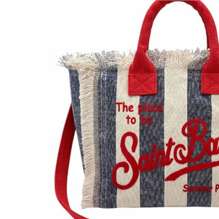 Mc2 Saint Barth Borsa Colette In Canvas A Righe Con Logo COL0001/02632L