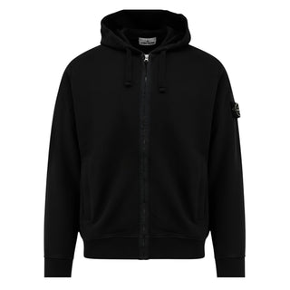 Stone Island Felpa nera con zip e cappuccio K2S156100067-V0029