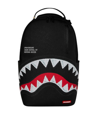 SPRAYGROUND Zaino SHARK CENTRAL BLACK EMBROIDERED SHARK 910B9629NSZ