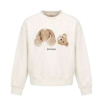 Palm Angels Felpa In Cotone Con Stampa Teddy Per Bambini PGBA002F22FLE0010160