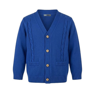 Dottor Kids Cardigan Blu Avio In Cotone Per Bambino DK580BJ