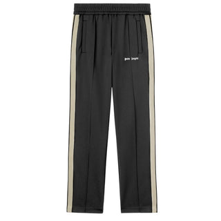 Palm Angels Pantaloni grigi Track in acetato con logo PMCJ020F25FAB0030703