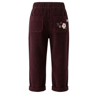 BLOOM Pantaloni Bordeaux In Velluto A Coste 138503 Per Bambina