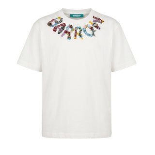 Barrow T-shirt Bianca In Jersey Con Stampa F6BWUATH014-002