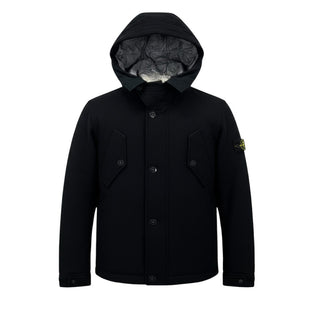 Stone Island Cappotto In Lana 711641237 Con Cappuccio e Compass