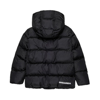 Dsquared2 Giubbino trapuntato in nylon con cappuccio e logo DQ1090 D00BN