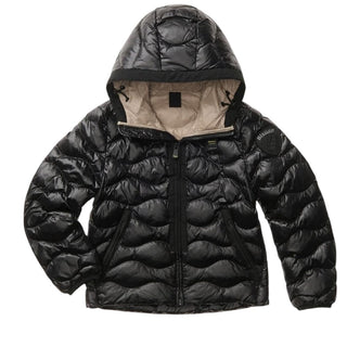 Blauer Giubbino Trapuntato A Onde Nero 26WBLKC02270-999EI Bryant Jr Per Bambino