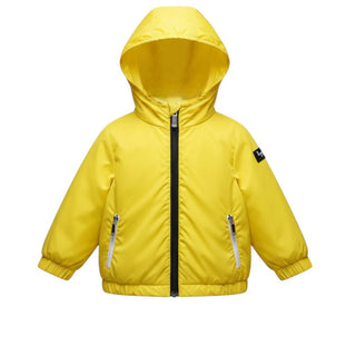 Il Gufo Giubbino Antivento Giallo In Nylon Con Cappuccio P20GR134N0031