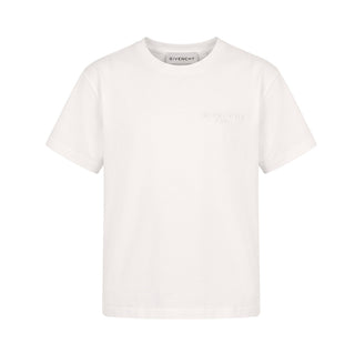 Givenchy T-shirt Avorio Con Logo Ricamato H31344/117 Per Bambini