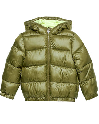 Guess Giubbino trapuntato verde con cappuccio N4BL01WEGY0