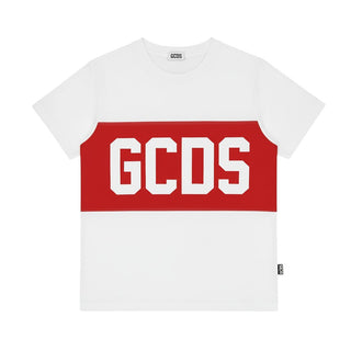 GCDS T-shirt Bianca A Maniche Corte Con Logo Z0UKQC585J105/100R
