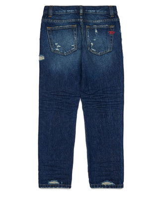 Diesel Jeans in denim blu scuro effetto destroyed J00809-KXBP1