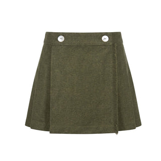 J.o Milano Gonna Verde In Misto Lana 2662X5J Per Bambina