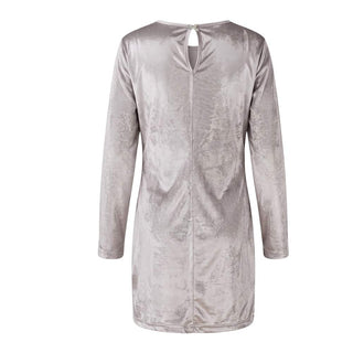 Patrizia Pepe Abito In Velluto Lurex Grigio 7A0052/J0065-S790 Per Bambina
