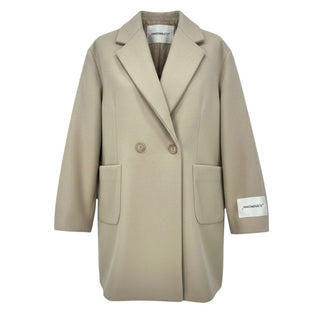 Hinnominate Cappotto doppiopetto in panno con logo 3631O0001