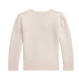 Polo Ralph Lauren Maglia Girocollo Avorio Con Polo Bear 312B26004001 Per Bambina