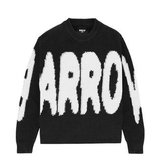 Barrow Maglia nera girocollo in cotone con logo F5BKJUJP125
