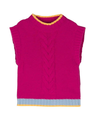 Simonetta Gilet in lana da bambina SV9A82-Z2524