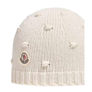 Moncler Cappello Avorio In Misto Lana E Cashmere L29513B00010-035 Per Neonata