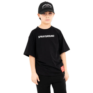 SPRAYGROUND T-shirt Nera Con Stampa SPY1565BLK Per Bambini