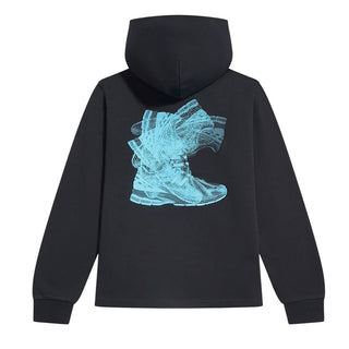 New Balance Felpa Nera Con Cappuccio E Stampa YT62K3E0-BK034 Per Bambino