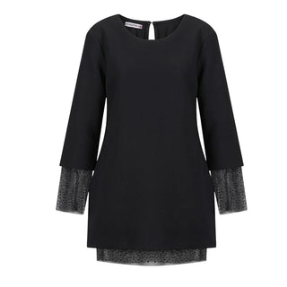 Patrizia Pepe Abito Tubino Nero Con Strass  7A0123/A555-K103Per Bambina