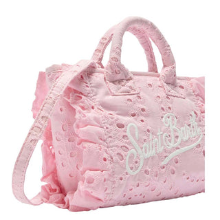 Mc2 Saint Barth Borsa Vanity Volant Mini In Sangallo Rosa VAMI018/02531L