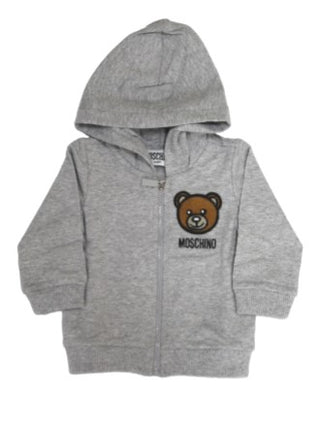 Moschino Felpa con zip e cappuccio MUF03M