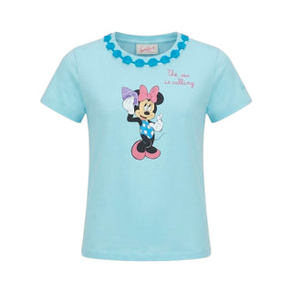 Mc2 Saint Barth T-shirt Elly Turchese Con Minnie ELLI001/02870L Per Bambina