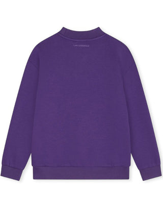 Karl Lagerfeld Felpa viola con logo ricamato Z30257