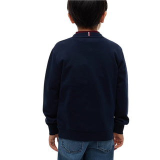 Tommy Hilfiger Felpa Girocollo Blu Con Logo KB0KB10766-C1GJ Per Bambino
