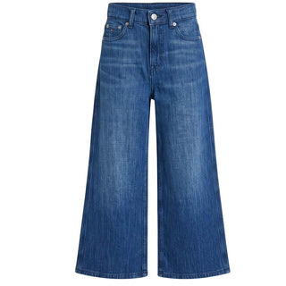 Tommy Hilfiger Jeans A Gamba Larga In Denim Blu KG0KG09628-1BJ Per Bambina