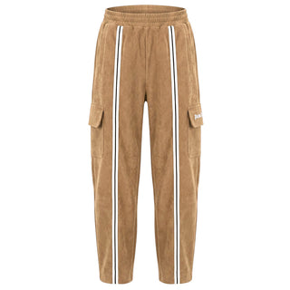 Palm Angels Pantaloni Sportivi Cargo In Ciniglia F6PAJBPA129/178 Per Bambini