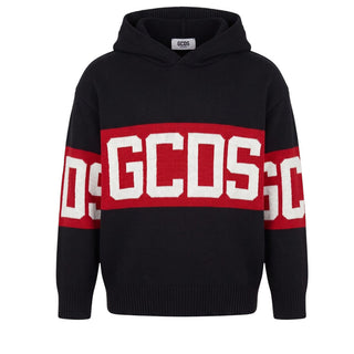 GCDS Maglia Nera Con Cappuccio Z0UJQF622K347/999R Per Bambini