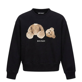 Palm Angels Felpa In Cotone Con Stampa Teddy Per Bambini PGBA002F22FLE0010160