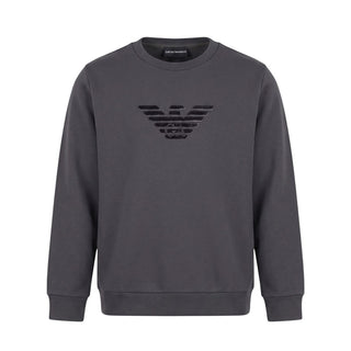 Armani Crewneck Sweatshirt 6K4M93 Flocked Logo For Kids