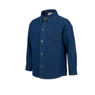 J.o Milano Camicia In Chambray A Maniche Lunghe Per Neonato 676Z4