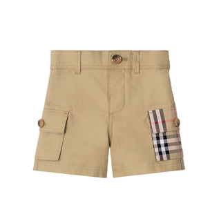 Burberry Shorts Cargo In Twill Con Motivo Check 8121249