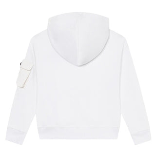 Dsquared2 Felpa Bianca Con Cappuccio E Logo DQ2735-D0AC6-DQ100