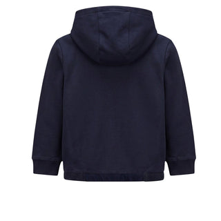 Moncler Felpa Blu Con Zip E CappuccioL29518G00002-778 Per Neonato