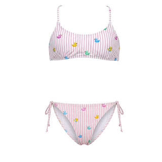 Mc2 Saint Barth Bikni Jaiden A Righe Con Paperelle JAI0001/04141L Per Bambina