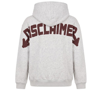 Disclaimer Felpa Grigia Con Cappuccio E Stampa 26IDK59101G Per Bambini