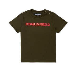 Dsquared2 T-shirt Verde Con Logo DQ3509-D0AJ1-DQ558 Per Neonato