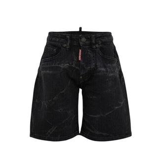 Dsquared2 Bermuda In Denim Nero Per Bambino DQ3291-D0AFQ-DQ900